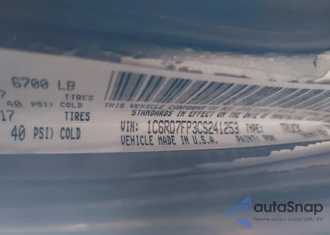 2012 Ram 1500 St z USA, uszkodzony, nr VIN 1C6RD7FP3CS241253